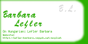 barbara lefler business card